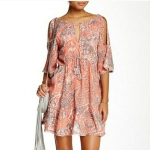 Free People M Clementine / Love Birds Cold Shoulder Boho Dress Size XS Women's
